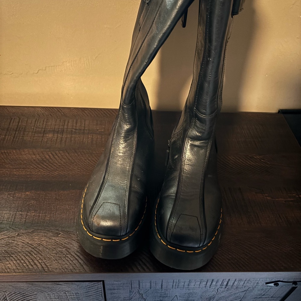 Dr. Martens Black Leather Combat Boots